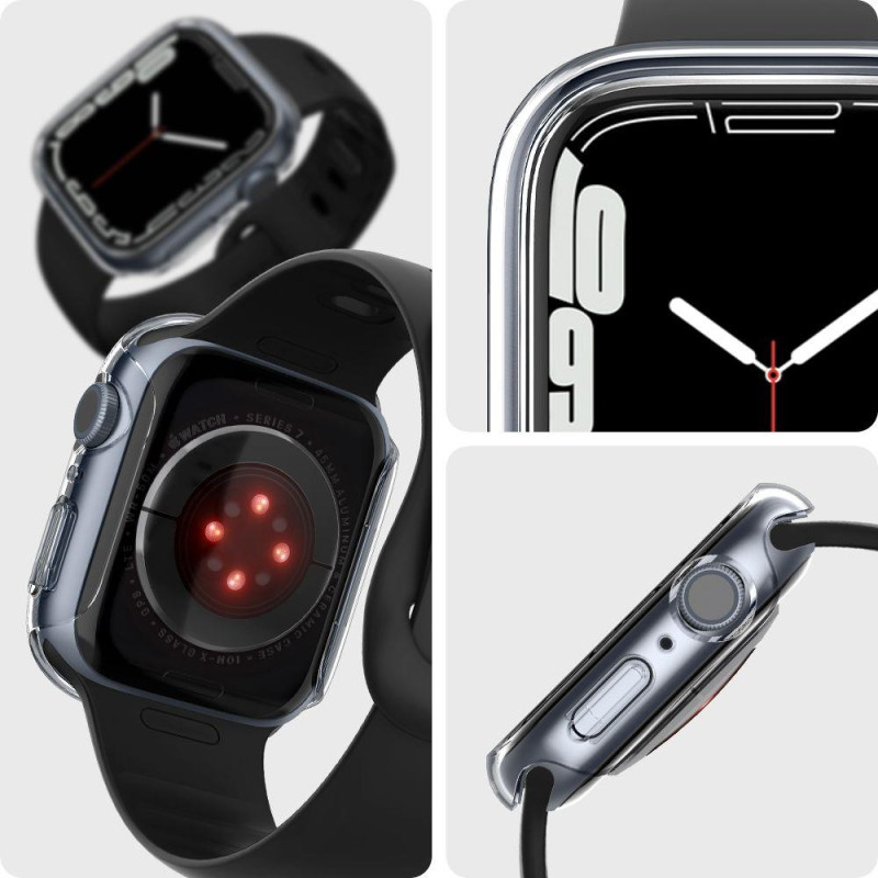 Spigen Thin Fit dėklas Apple Watch 7/ 8 (45 mm) - skaidrus