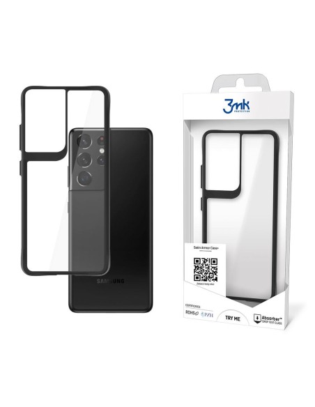 3mk Satin Armor Case+ dėklas, skirtas Samsung Galaxy S21 Ultra 5G - skaidrus 3mk Satin Armor Case+ dėklas, skirtas Samsung Galaxy S21 Ultra 5G - skaidrus