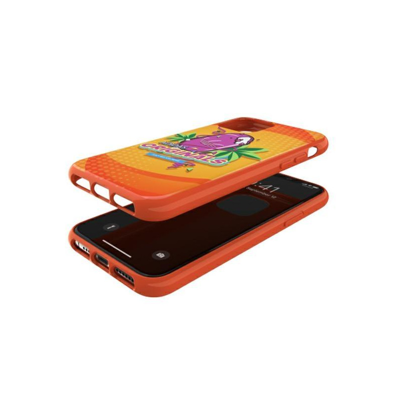 Adidas Molded Case BODEGA dėklas iPhone 11 Pro - oranžinis