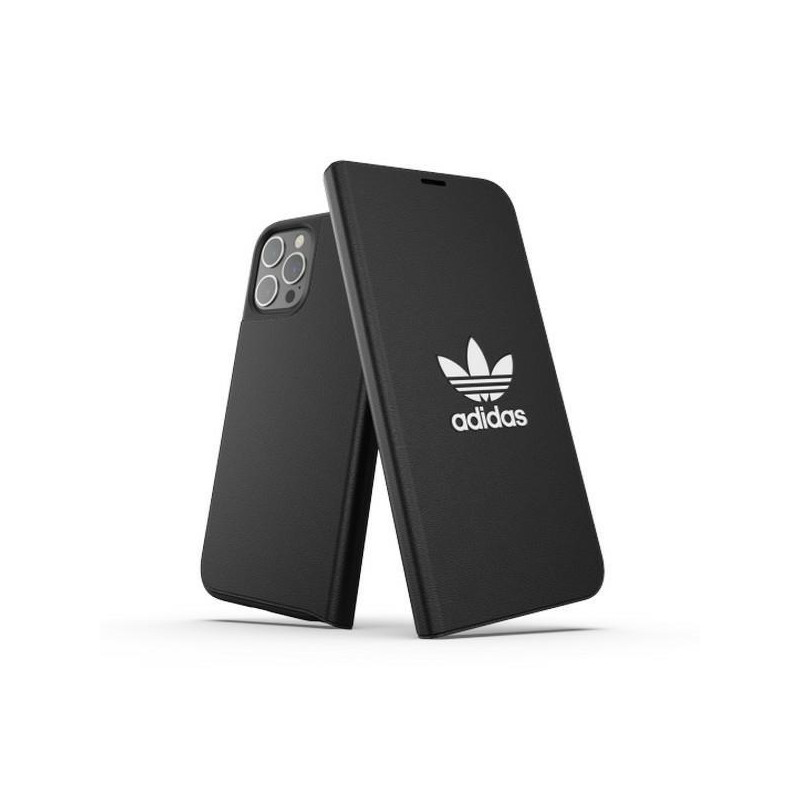 Adidas OR Booklet Case BASIC dėklas skirtas iPhone 12 Pro Max - juodai baltas