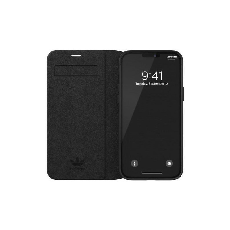 Adidas OR Booklet Case BASIC dėklas skirtas iPhone 12 Pro Max - juodai baltas
