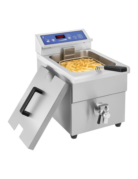 Indukcinė gruzdintuvė su čiaupu 230V Royal Catering 10L Indukcinė gruzdintuvė su čiaupu 230V Royal Catering 10L