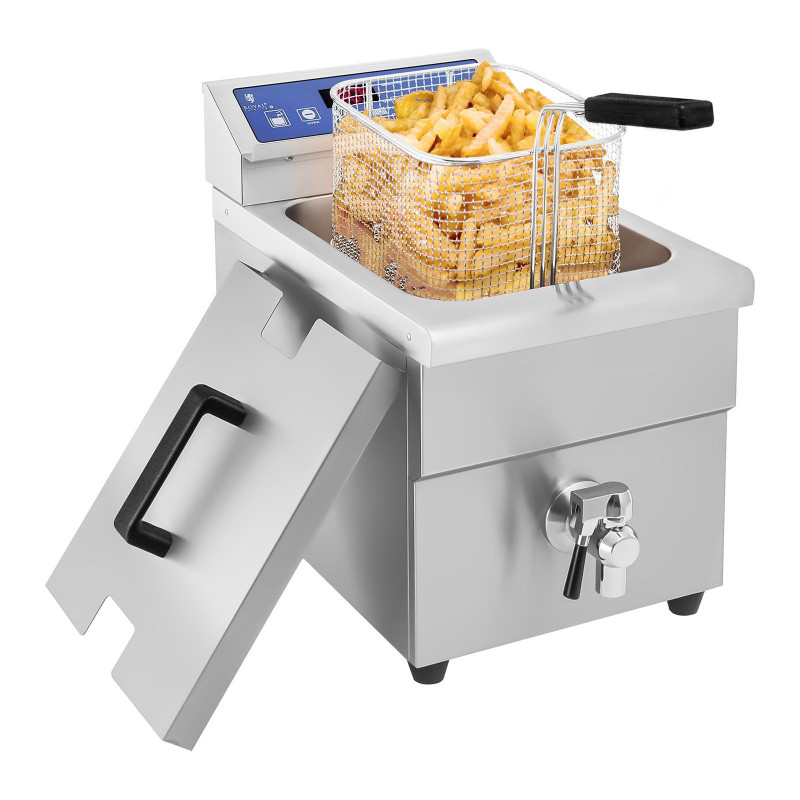 Indukcinė gruzdintuvė su čiaupu 230V Royal Catering 10L