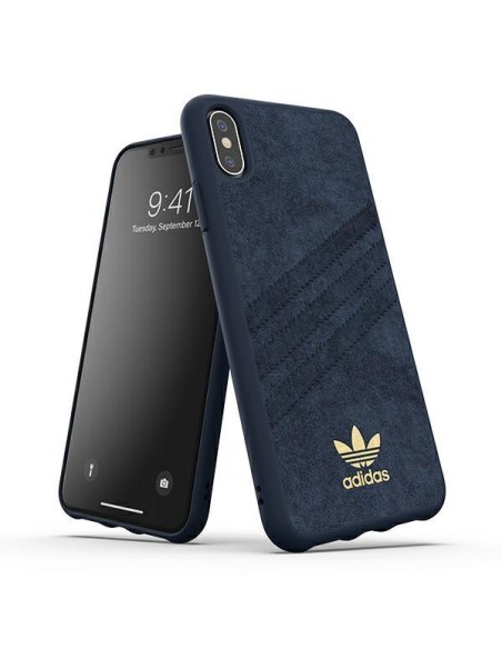Adidas OR Molded Case ULTRA Suede dėklas iPhone Xs Max - mėlynas