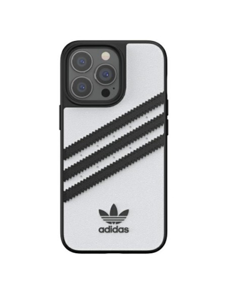Adidas OR Molded Case PU, skirtas iPhone 13 Pro / iPhone 13 - balta ir juoda Adidas OR Molded Case PU, skirtas iPhone 13 Pro / iPhone 13 - balta ir juoda