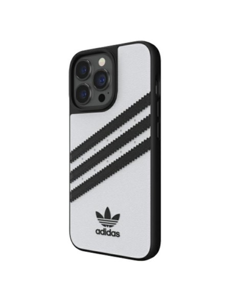 Adidas OR Molded Case PU, skirtas iPhone 13 Pro / iPhone 13 - balta ir juoda Adidas OR Molded Case PU, skirtas iPhone 13 Pro / iPhone 13 - balta ir juoda