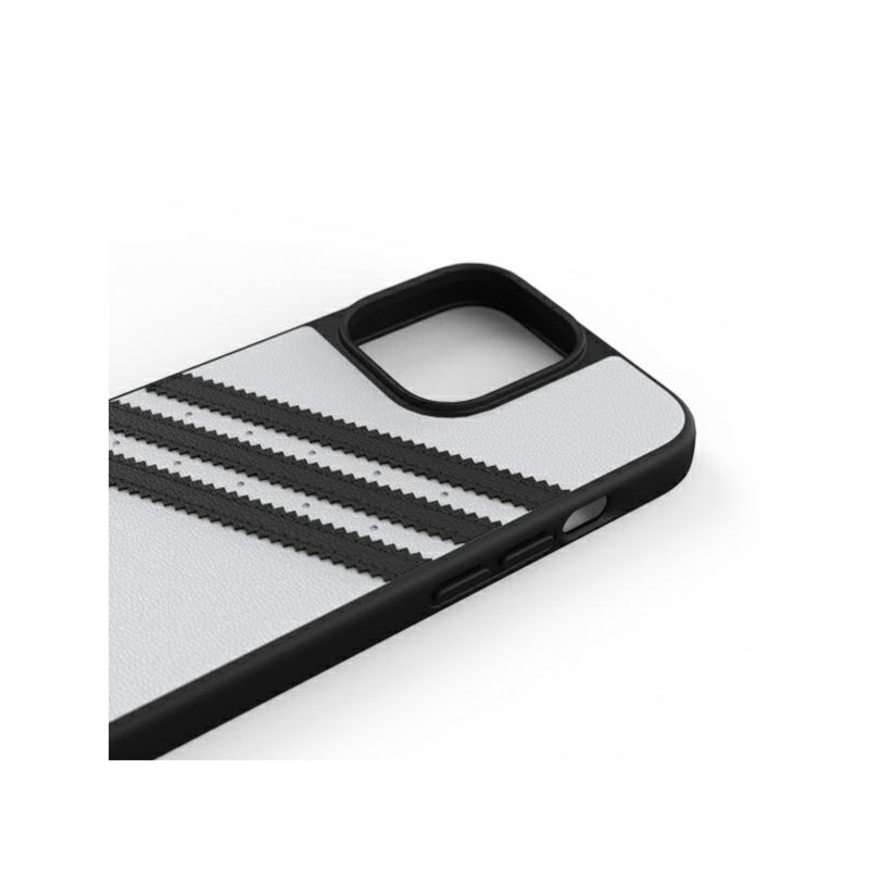 Adidas OR Molded Case PU, skirtas iPhone 13 Pro / iPhone 13 - balta ir juoda