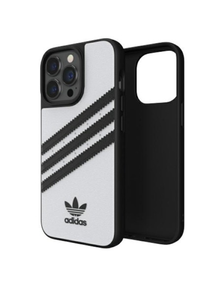 Adidas OR Molded Case PU, skirtas iPhone 13 Pro / iPhone 13 - balta ir juoda Adidas OR Molded Case PU, skirtas iPhone 13 Pro / iPhone 13 - balta ir juoda