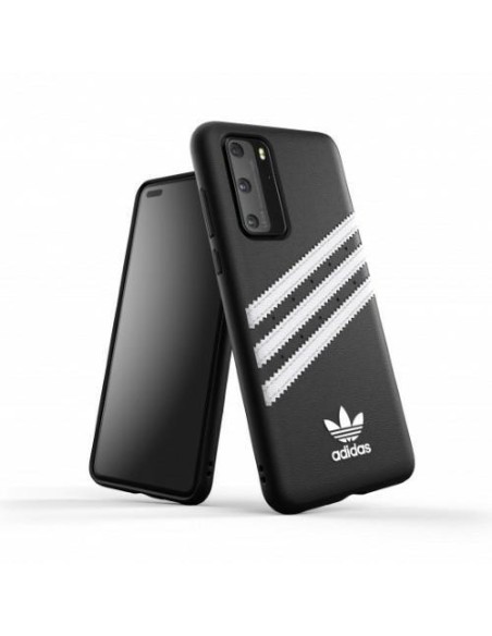 Adidas OR Molded Case PU, skirtas Huawei P40 - juoda ir balta Adidas OR Molded Case PU, skirtas Huawei P40 - juoda ir balta