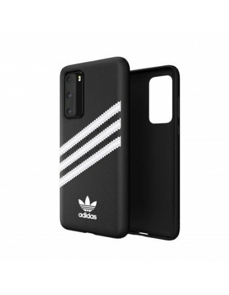Adidas OR Molded Case PU, skirtas Huawei P40 - juoda ir balta Adidas OR Molded Case PU, skirtas Huawei P40 - juoda ir balta
