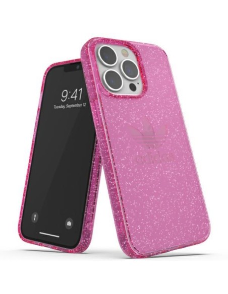 Adidas OR Protective Clear Case Glitter dėklas skirtas iPhone 13 Pro / iPhone 13 - rožinis Adidas OR Protective Clear Case Glitter dėklas skirtas iPhone 13 Pro / iPhone 13 - rožinis
