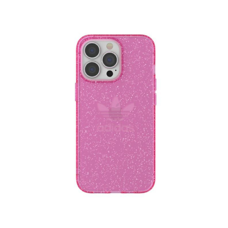 Adidas OR Protective Clear Case Glitter dėklas skirtas iPhone 13 Pro / iPhone 13 - rožinis