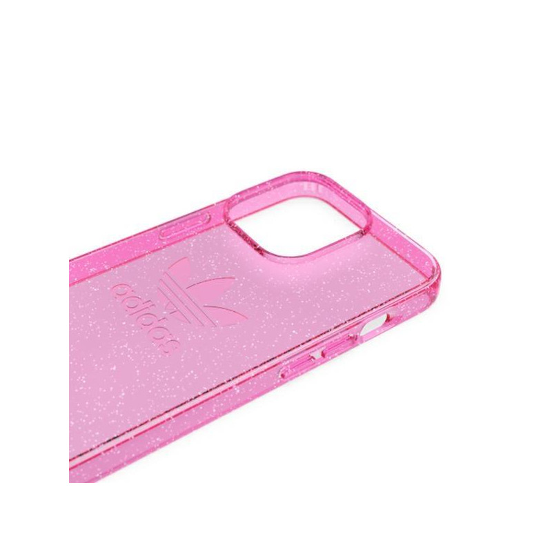 Adidas OR Protective Clear Case Glitter dėklas skirtas iPhone 13 Pro / iPhone 13 - rožinis