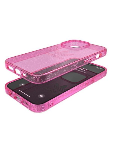 Adidas OR Protective Clear Case Glitter dėklas skirtas iPhone 13 Pro / iPhone 13 - rožinis Adidas OR Protective Clear Case Glitter dėklas skirtas iPhone 13 Pro / iPhone 13 - rožinis