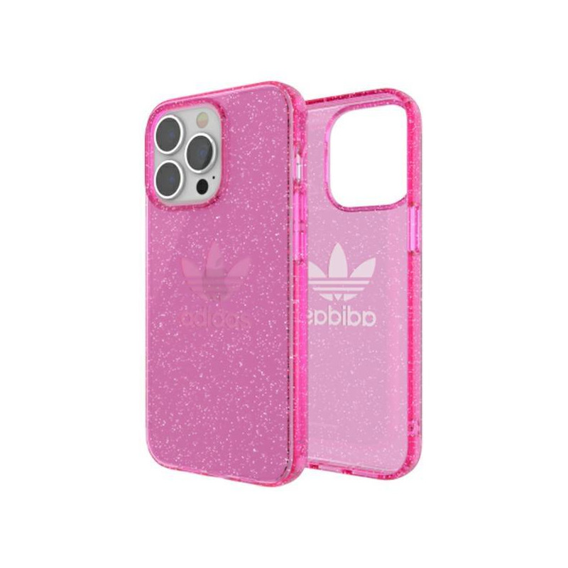 Adidas OR Protective Clear Case Glitter dėklas skirtas iPhone 13 Pro / iPhone 13 - rožinis