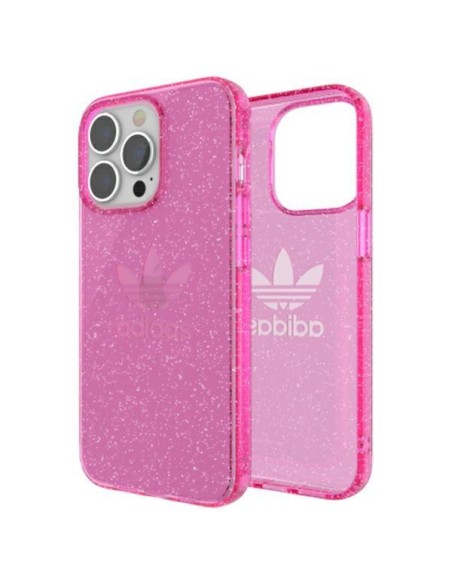 Adidas OR Protective Clear Case Glitter dėklas skirtas iPhone 13 Pro / iPhone 13 - rožinis Adidas OR Protective Clear Case Glitter dėklas skirtas iPhone 13 Pro / iPhone 13 - rožinis