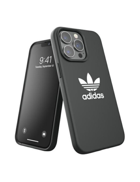 Adidas OR silikoninis dėklas iPhone 13 Pro / iPhone 13 - juodas Adidas OR silikoninis dėklas iPhone 13 Pro / iPhone 13 - juodas