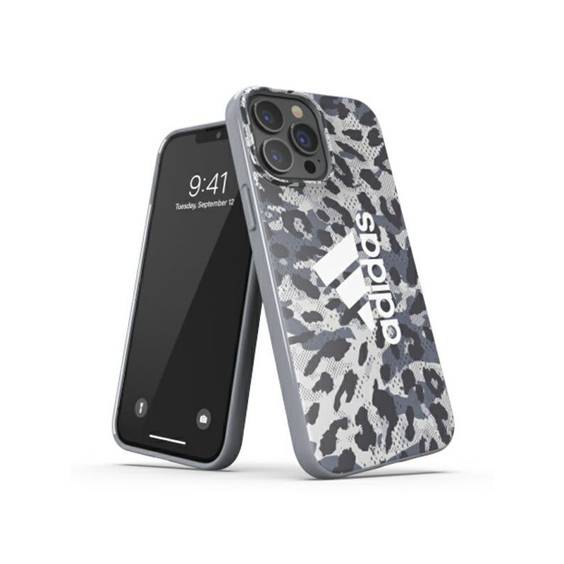 Adidas OR SnapCase Leopard dėklas iPhone 13 Pro Max - pilkas Adidas OR SnapCase Leopard dėklas iPhone 13 Pro Max - pilkas