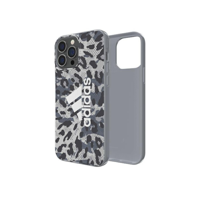 Adidas OR SnapCase Leopard dėklas iPhone 13 Pro Max - pilkas