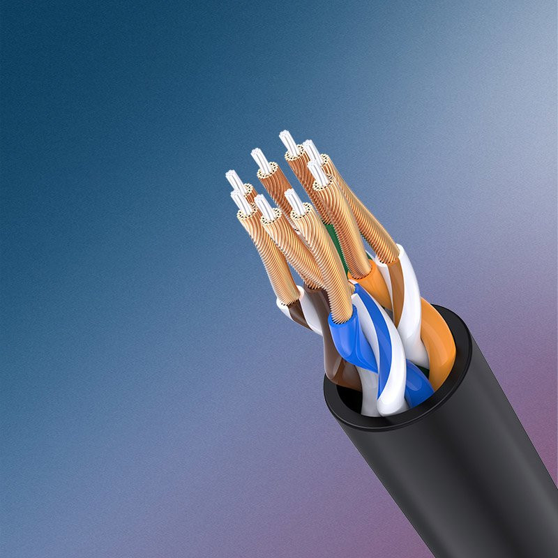 Patchcord kabelio tinklo kabelis Ethernet RJ45 Cat 6A UTP 1000Mbps 5m
