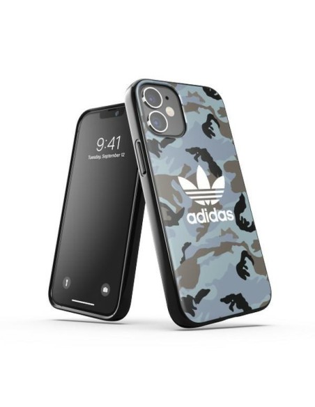 Adidas OR SnapCase Camo dėklas iPhone 12 mini - mėlynos ir juodos spalvos Adidas OR SnapCase Camo dėklas iPhone 12 mini - mėlynos ir juodos spalvos