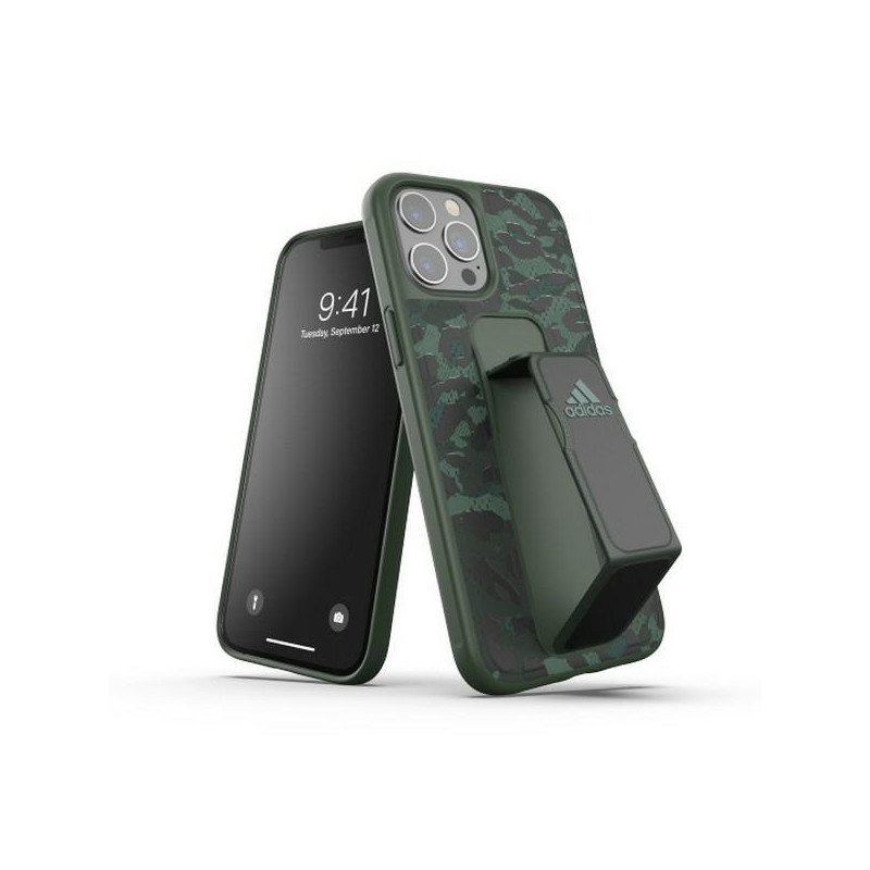 Adidas SP Grip Case Leopard dėklas skirtas iPhone 12 Pro Max - žalias