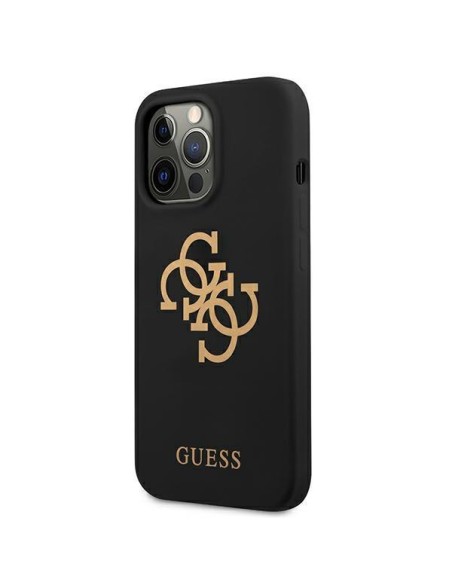 Guess Silicone 4G Logo dėklas, skirtas iPhone 13 Pro / iPhone 13 - juodas Guess Silicone 4G Logo dėklas, skirtas iPhone 13 Pro / iPhone 13 - juodas