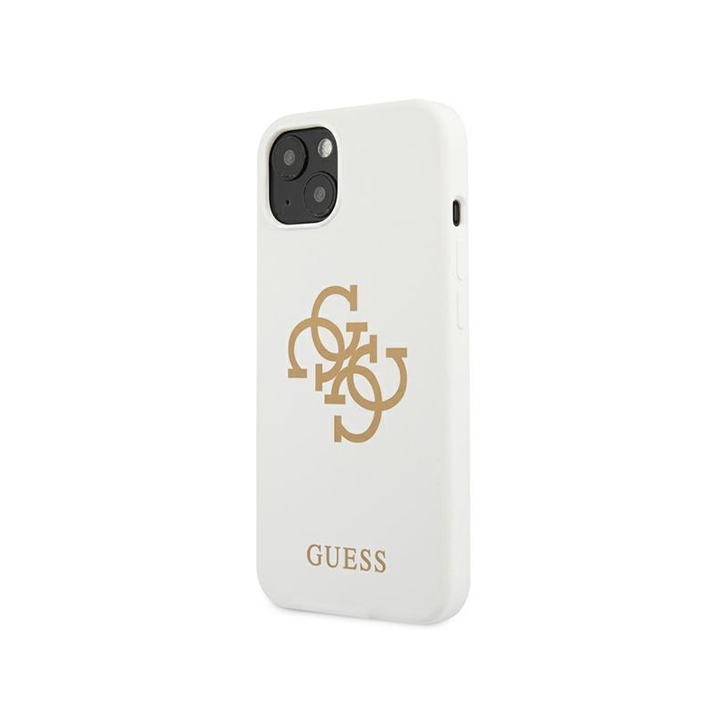 Guess Silicone 4G Logo dėklas iPhone 13 mini - baltas