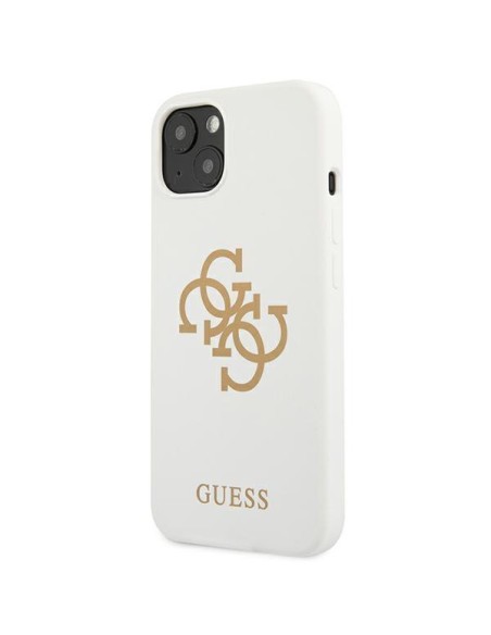 Guess Silicone 4G Logo dėklas iPhone 13 mini - baltas Guess Silicone 4G Logo dėklas iPhone 13 mini - baltas
