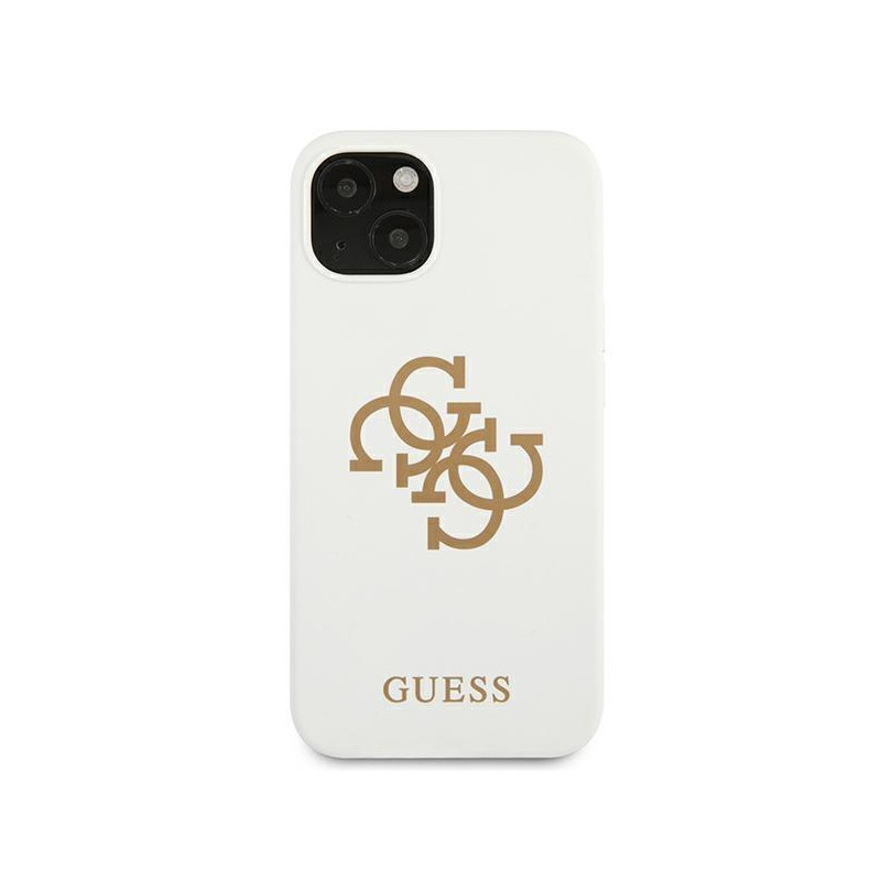 Guess Silicone 4G Logo dėklas iPhone 13 mini - baltas