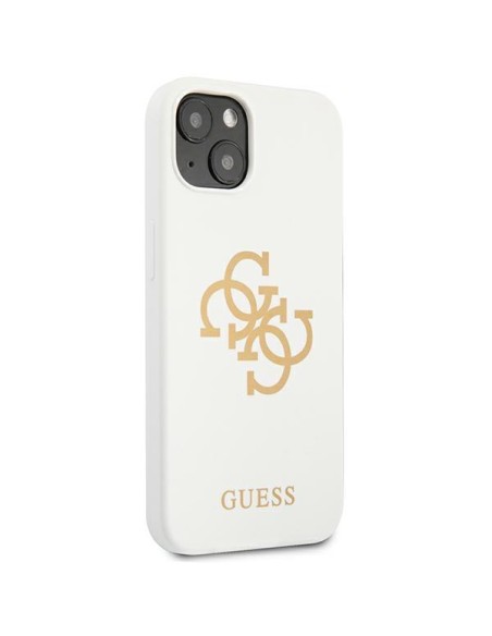 Guess Silicone 4G Logo dėklas iPhone 13 mini - baltas Guess Silicone 4G Logo dėklas iPhone 13 mini - baltas