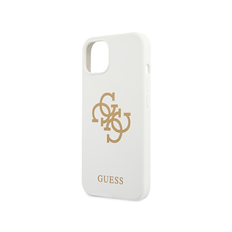 Guess Silicone 4G Logo dėklas iPhone 13 mini - baltas
