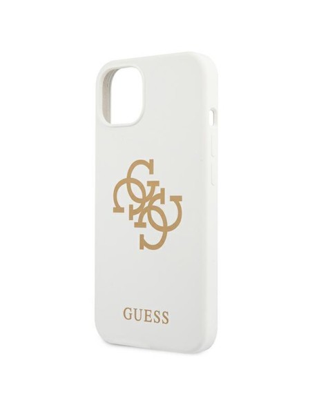 Guess Silicone 4G Logo dėklas iPhone 13 mini - baltas Guess Silicone 4G Logo dėklas iPhone 13 mini - baltas