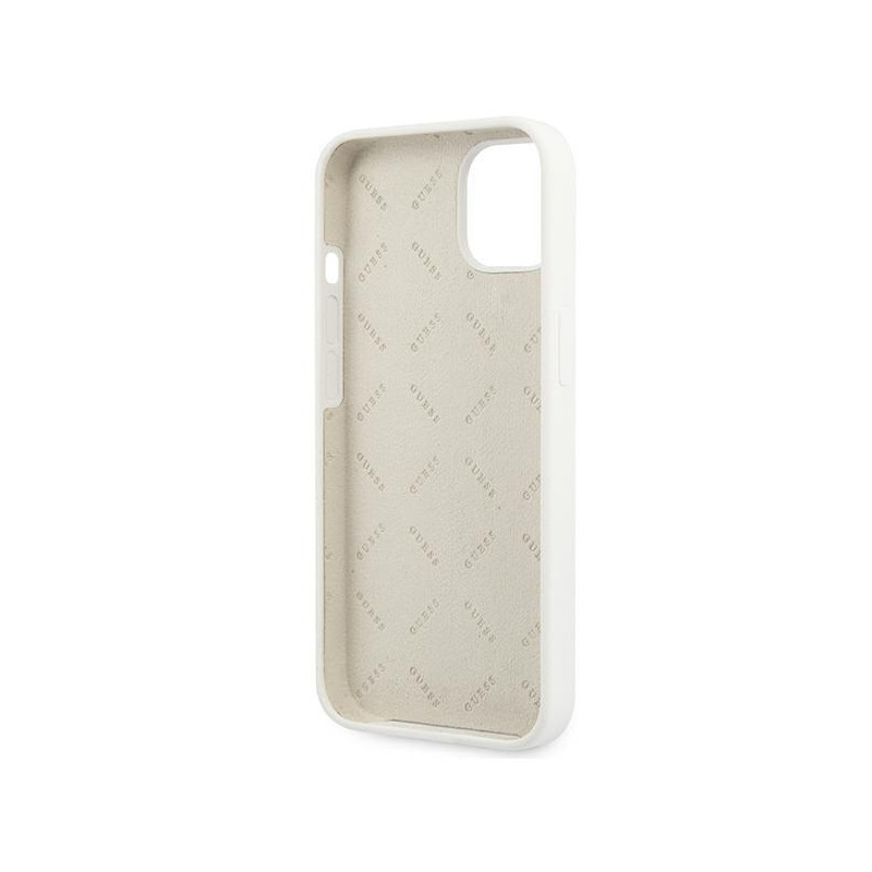 Guess Silicone 4G Logo dėklas iPhone 13 mini - baltas