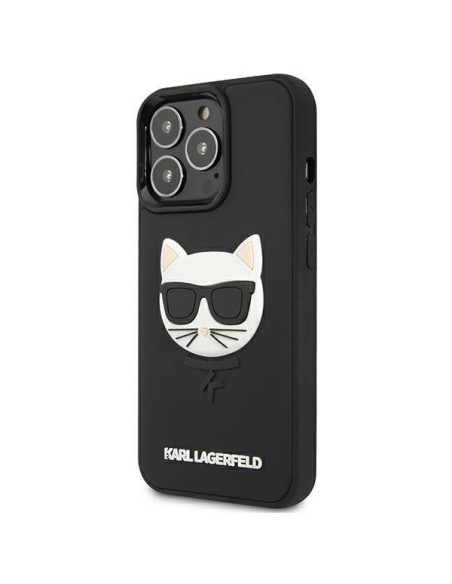 Karl Lagerfeld 3D guminis Choupette dėklas, skirtas iPhone 13 Pro / iPhone 13 – juodas Karl Lagerfeld 3D guminis Choupette dėklas, skirtas iPhone 13 Pro / iPhone 13 – juodas