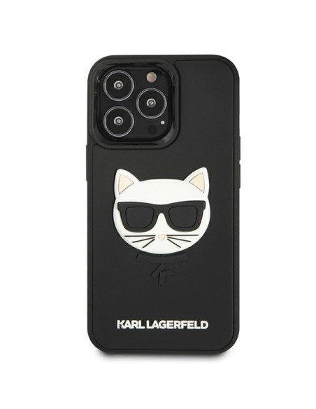 Karl Lagerfeld 3D guminis Choupette dėklas, skirtas iPhone 13 Pro / iPhone 13 – juodas Karl Lagerfeld 3D guminis Choupette dėklas, skirtas iPhone 13 Pro / iPhone 13 – juodas