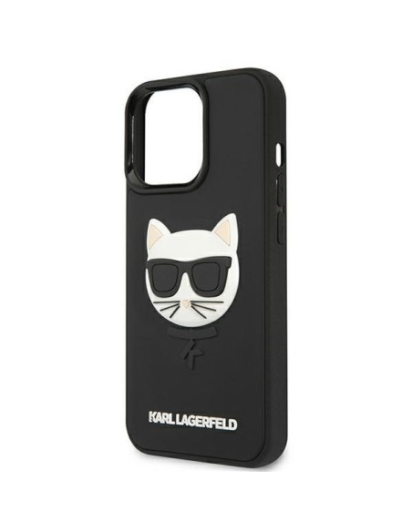 Karl Lagerfeld 3D guminis Choupette dėklas, skirtas iPhone 13 Pro / iPhone 13 – juodas Karl Lagerfeld 3D guminis Choupette dėklas, skirtas iPhone 13 Pro / iPhone 13 – juodas