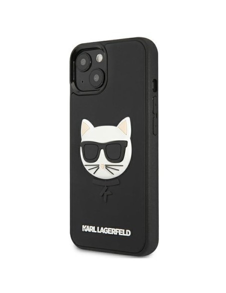Karl Lagerfeld 3D Rubber Choupette dėklas iPhone 13 mini - juodas Karl Lagerfeld 3D Rubber Choupette dėklas iPhone 13 mini - juodas