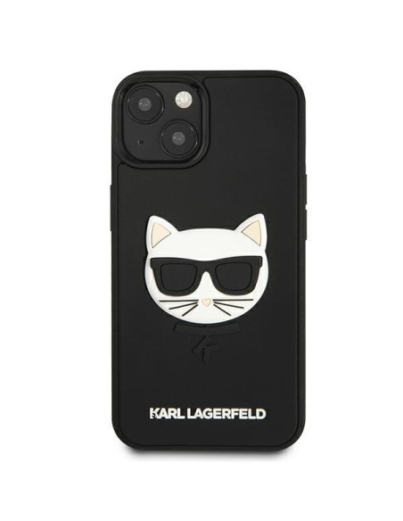 Karl Lagerfeld 3D Rubber Choupette dėklas iPhone 13 mini - juodas Karl Lagerfeld 3D Rubber Choupette dėklas iPhone 13 mini - juodas