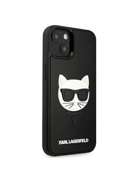 Karl Lagerfeld 3D Rubber Choupette dėklas iPhone 13 mini - juodas Karl Lagerfeld 3D Rubber Choupette dėklas iPhone 13 mini - juodas