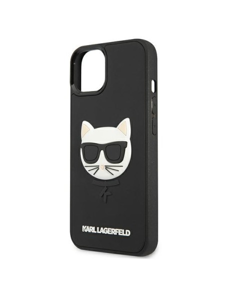 Karl Lagerfeld 3D Rubber Choupette dėklas iPhone 13 mini - juodas Karl Lagerfeld 3D Rubber Choupette dėklas iPhone 13 mini - juodas