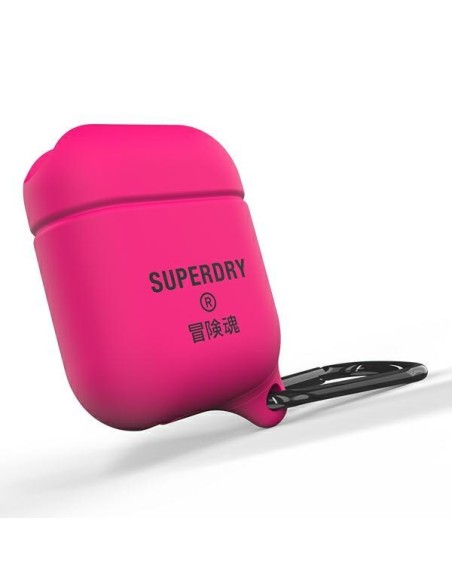SuperDry vandeniui atsparus dėklas, skirtas AirPods 1/ 2 – rožinis SuperDry vandeniui atsparus dėklas, skirtas AirPods 1/ 2 – rožinis
