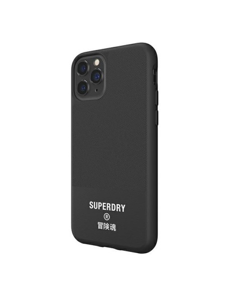 SuperDry Molded Canvas dėklas, skirtas iPhone 11 Pro Max - juodas