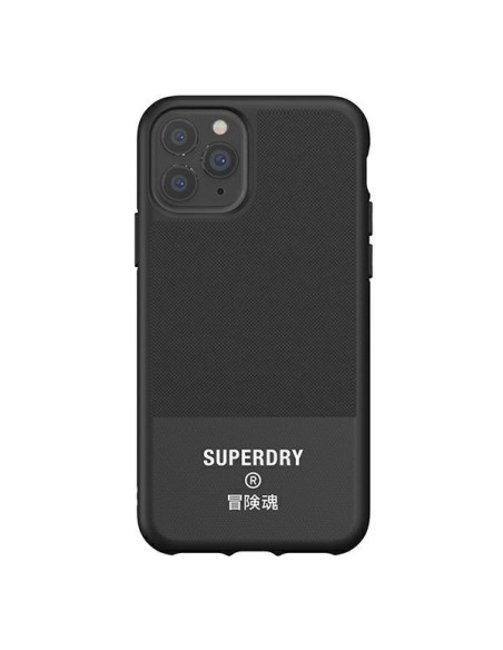 SuperDry Molded Canvas dėklas, skirtas iPhone 11 Pro - juodas SuperDry Molded Canvas dėklas, skirtas iPhone 11 Pro - juodas