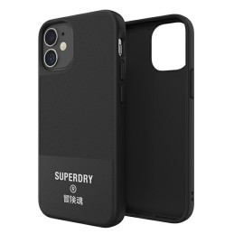 SuperDry Molded Canvas dėklas iPhone 12 mini - juodas