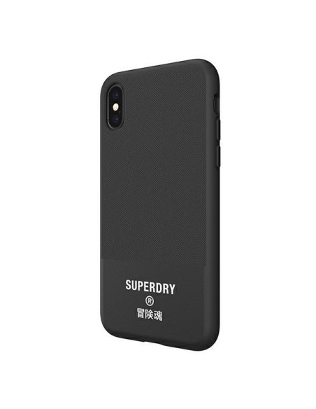 SuperDry Molded Canvas dėklas, skirtas iPhone X / Xs - juodas SuperDry Molded Canvas dėklas, skirtas iPhone X / Xs - juodas