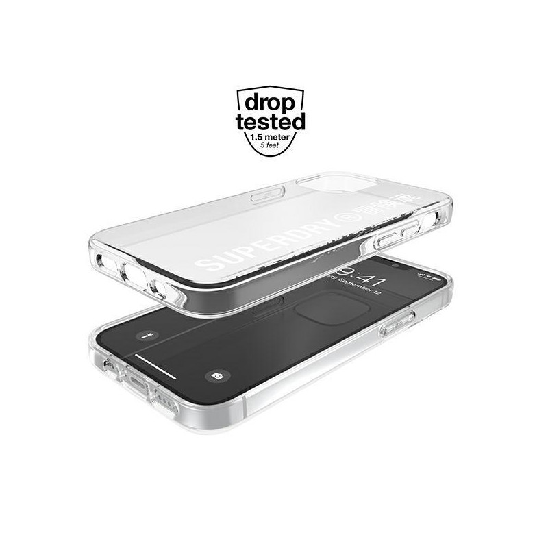 SuperDry Snap dėklas iPhone 12 mini - baltas