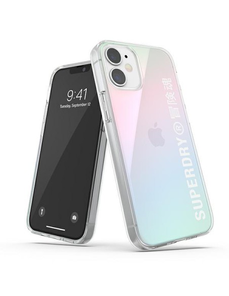 SuperDry Snap dėklas iPhone 12 mini - vaivorykštis