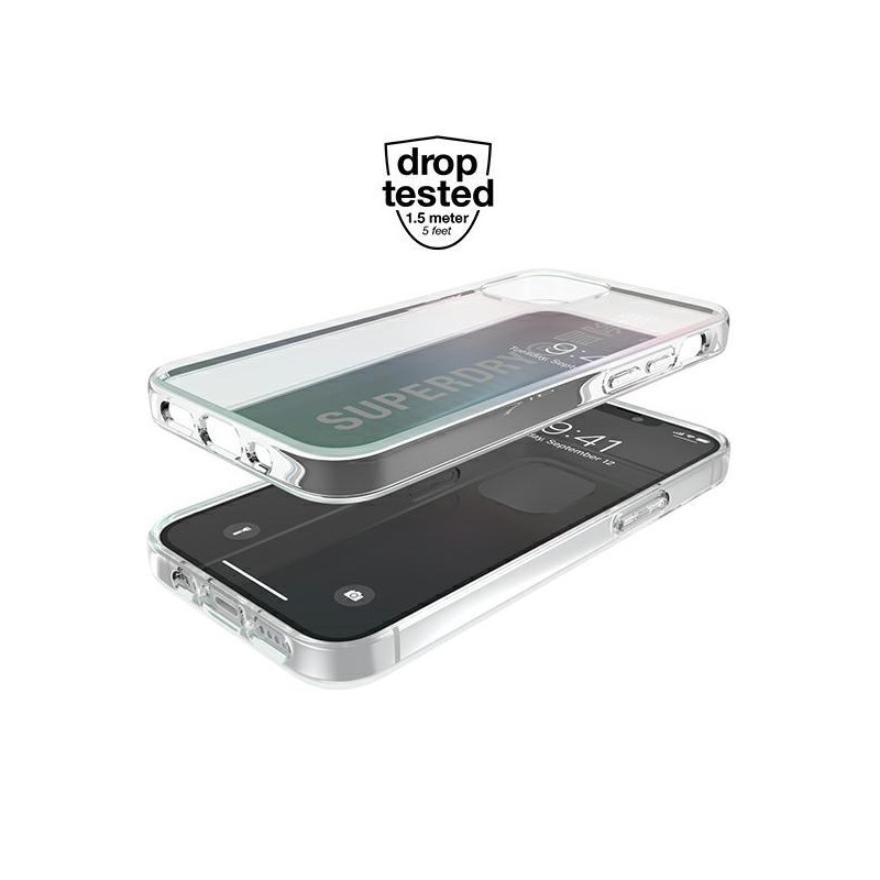 SuperDry Snap dėklas iPhone 12 mini - vaivorykštis