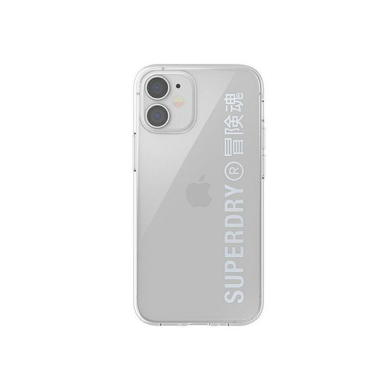 SuperDry Snap dėklas iPhone 12 mini - sidabrinis
